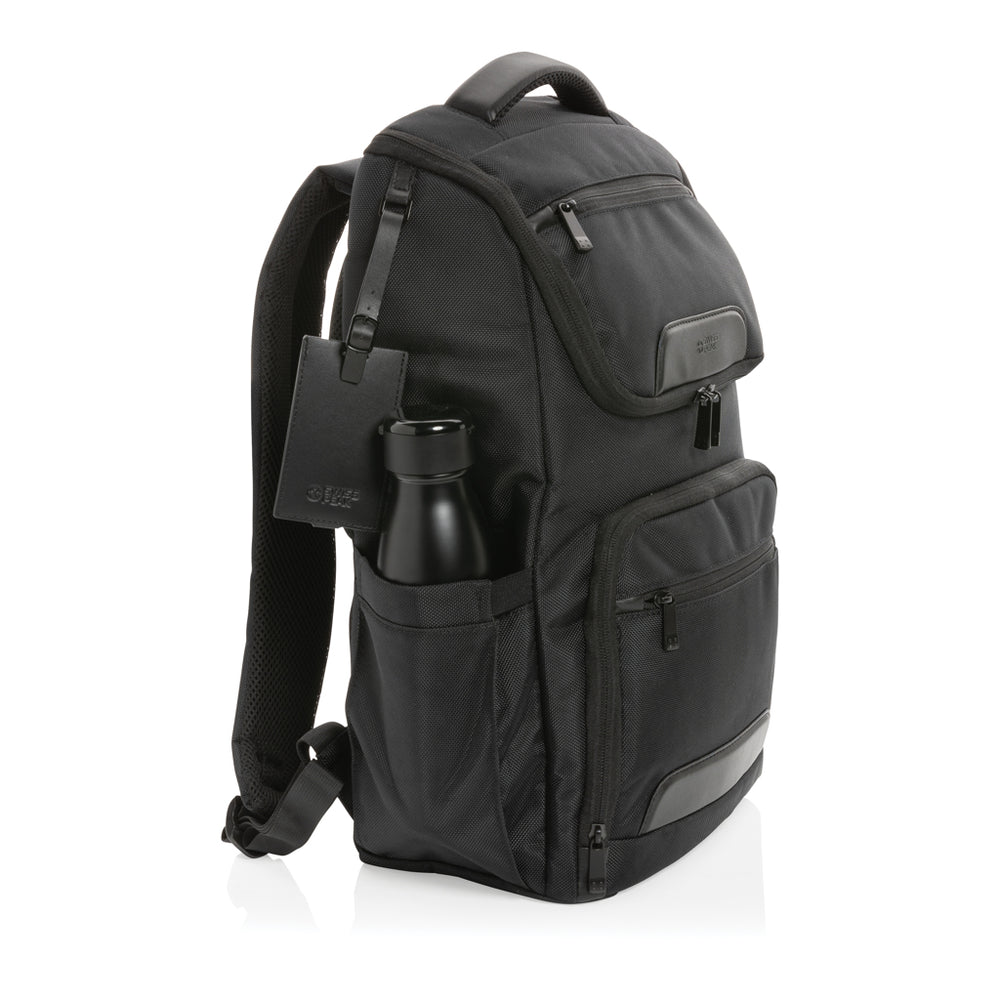 Branded Swiss Peak AWARE™ RPET Voyager 15.6" laptop backpack
