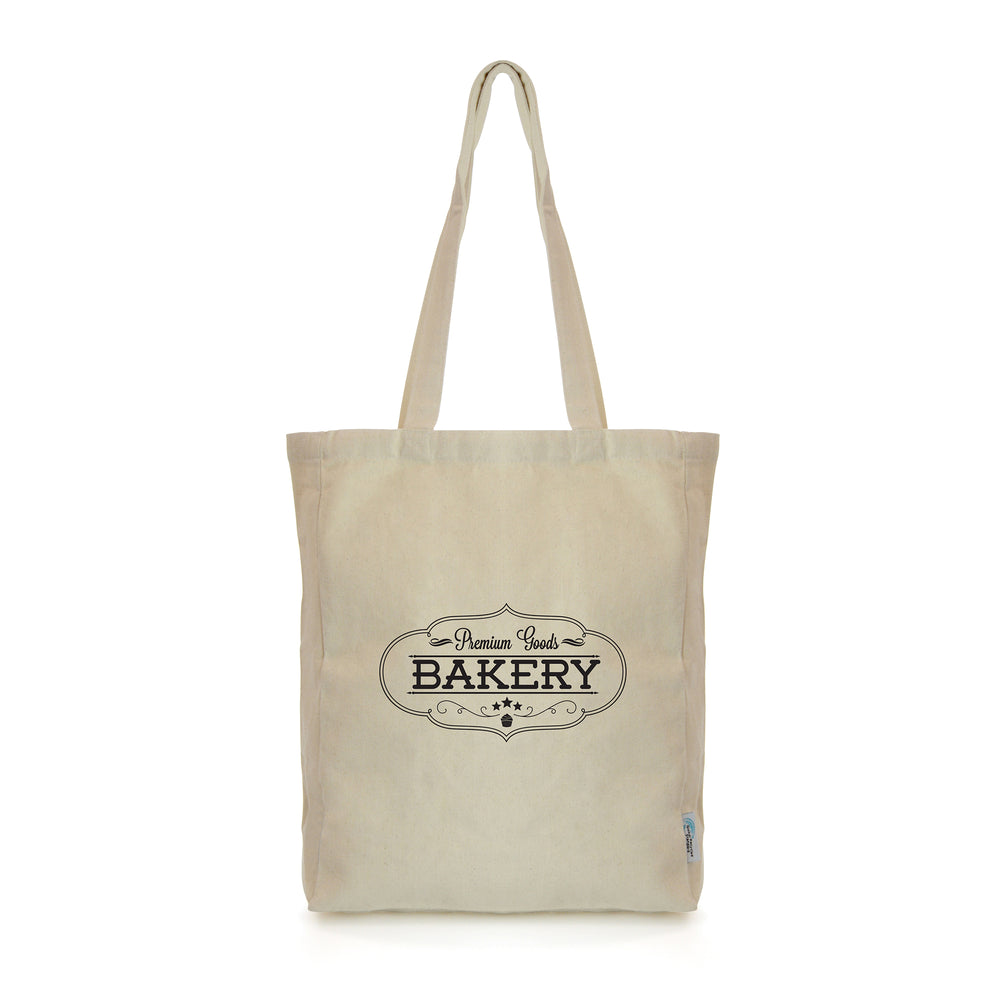 Branded 10oz Recycled Cotton Shopper with gusset and long handles