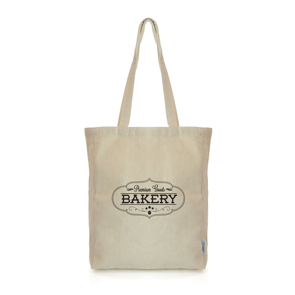 Branded 10oz Recycled Cotton Shopper with gusset and long handles
