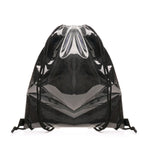 'Transparent Fabric Drawstring Bag' BLACK 600D and TPU Drawstring Bag