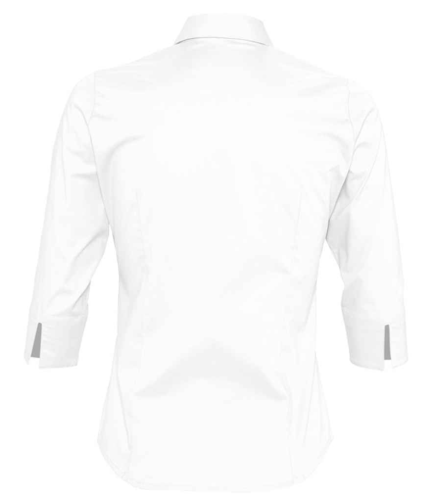 SOL'S Ladies Effect 3/4 Sleeve Fitted Shirt White