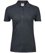 Tee Jays Ladies Luxury Stretch Polo Shirt Dark Grey