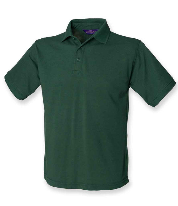 Henbury Heavy Poly/Cotton Piqué Polo Shirt Bottle Green