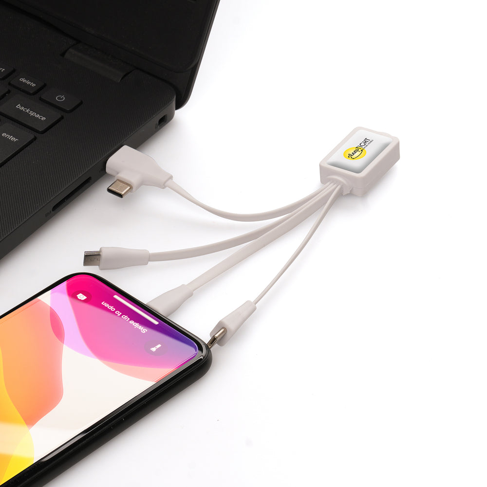 WHITE TUCKER 3IN1 CHARGER WITH TYPE C / USB A