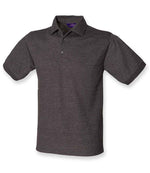 Henbury Heavy Poly/Cotton Piqué Polo Shirt Charcoal