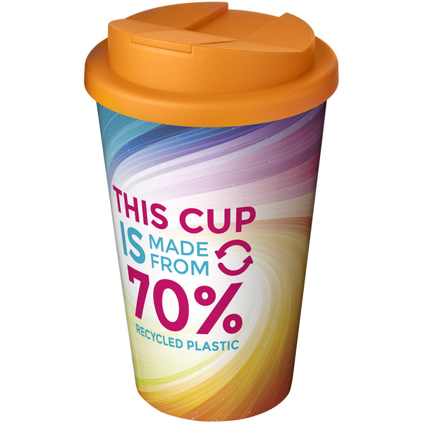Branded Brite-Americano® Eco 350 ml spill-proof insulated tumbler