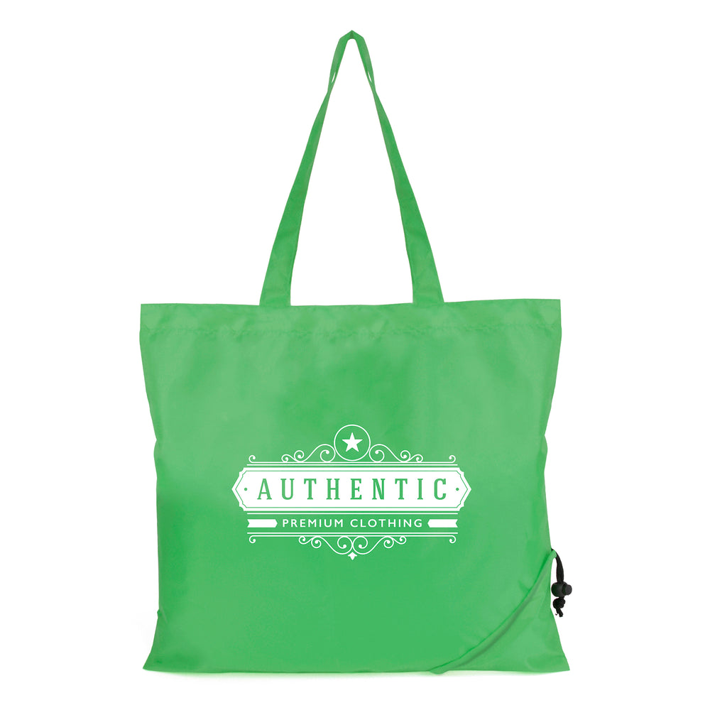 Branded Bayford 190T Polyester foldable pullstring shopper bag