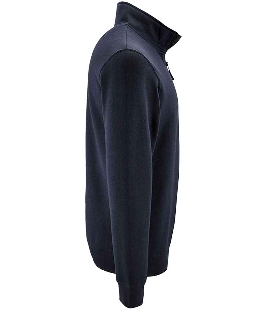 Branded SOL'S Stan Contrast Zip Neck Sweatshirt