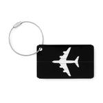 Branded Aluminium luggage tag with Plane cut-out
