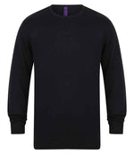 Henbury Lightweight Cotton Acrylic Crew Neck Sweater