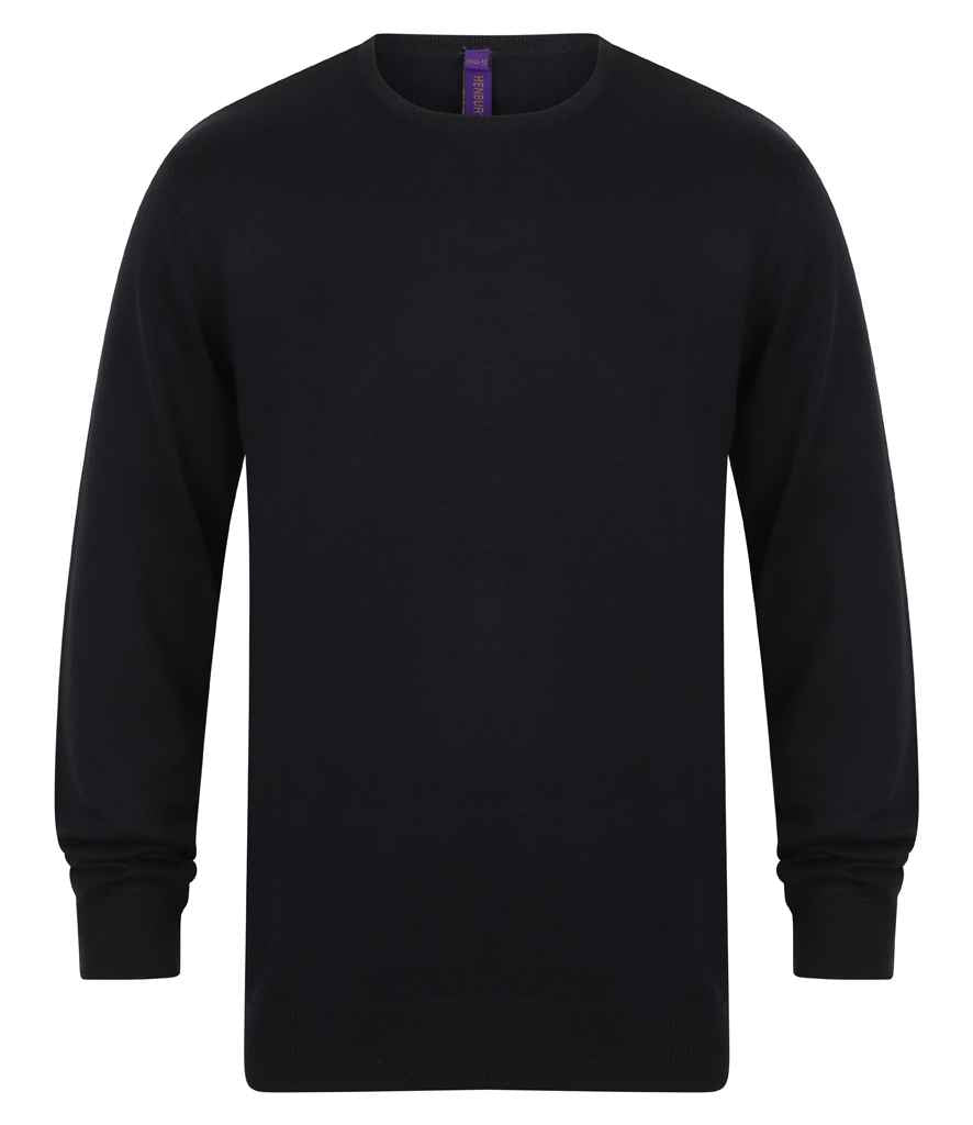 Branded Henbury Lightweight Cotton Acrylic Crew Neck Sweater