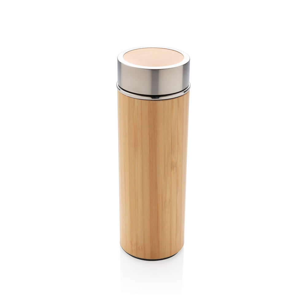Branded Leak proof bamboo vacuum bottle