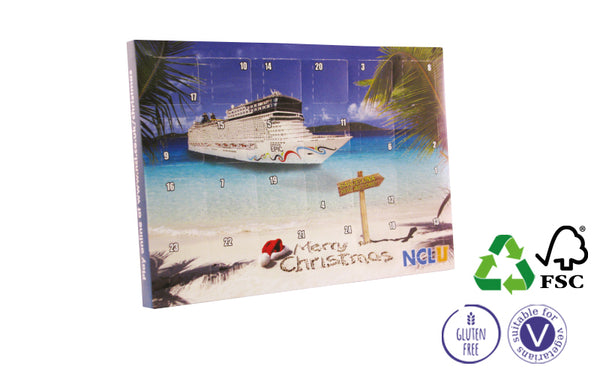 Landscape Desktop Advent Calendar with 24 Chocolates