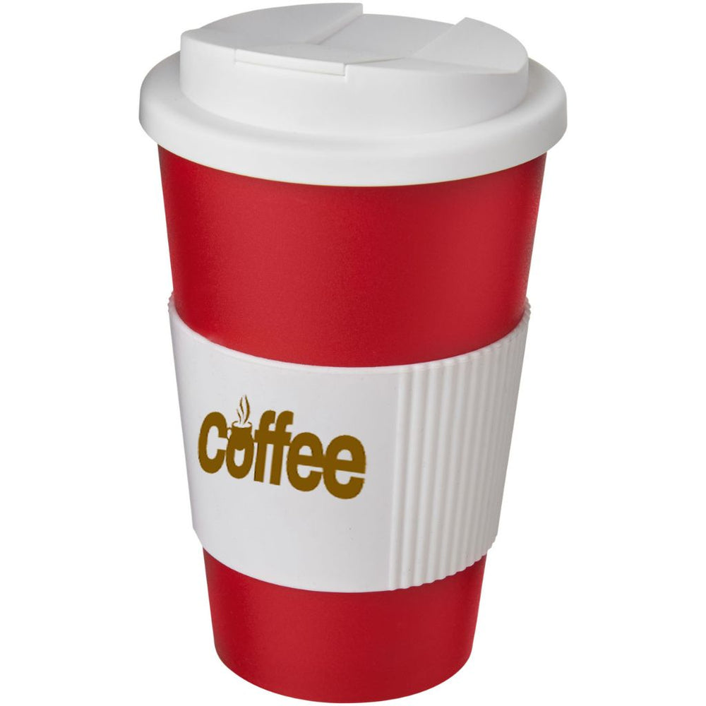 Americano® 350 ml tumbler with grip & spill-proof lid