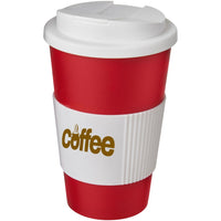 Americano® 350 ml tumbler with grip & spill-proof lid