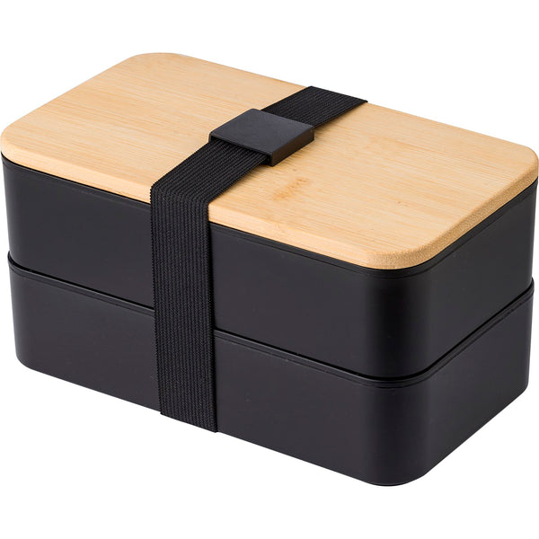 Branded Ruthern Double lunch box with Bamboo lid