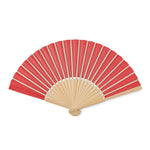 Branded Manual hand fan with bamboo handle