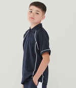 Finden + Hales Kids Performance Piped Polo Shirt Navy/White