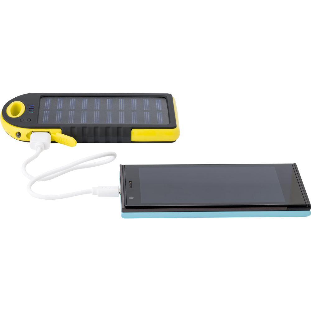 The Arin - Rubberized solar power bank (4000 mAh)