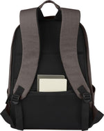 Branded Joey 15.6" GRS recycled canvas anti-theft laptop backpack 18L