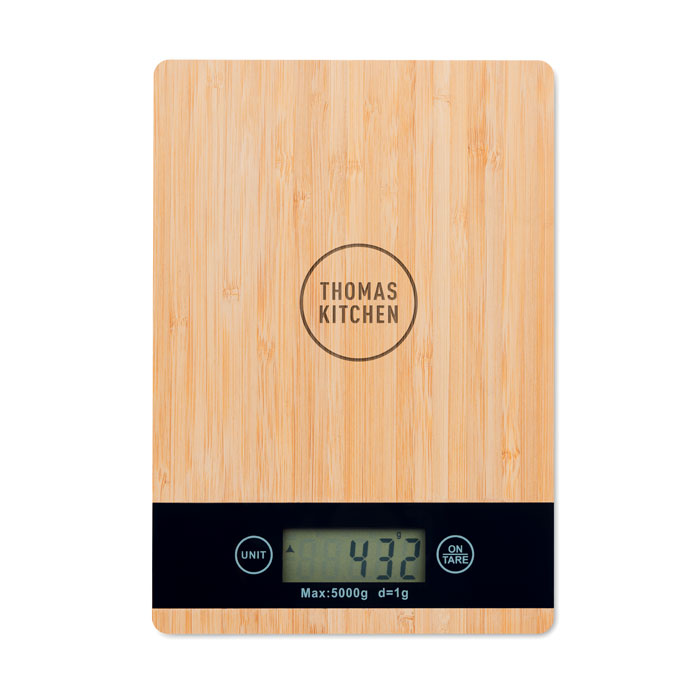 Branded Bamboo digital kitchen scales