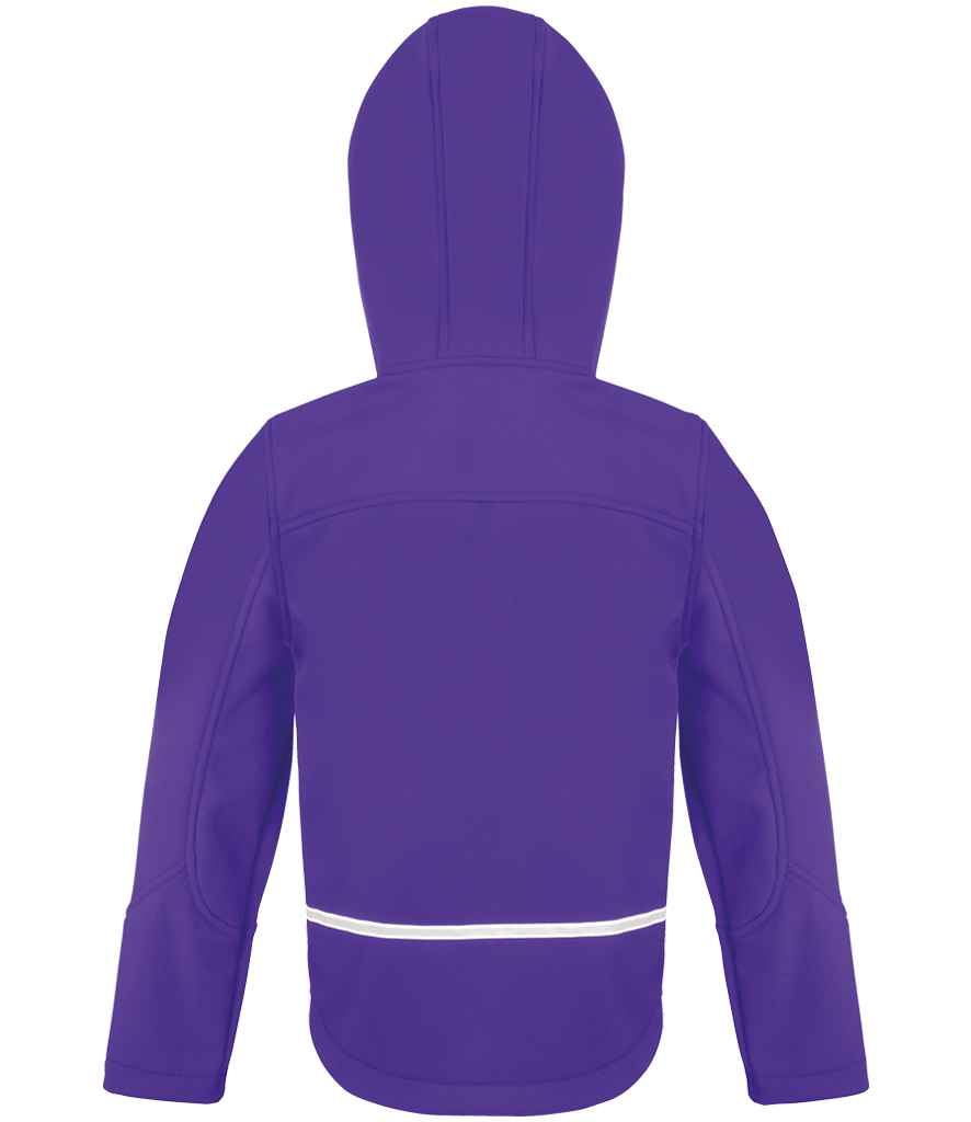 Result Core Kids TX Performance Hooded Soft Shell Jacket Purple/Grey