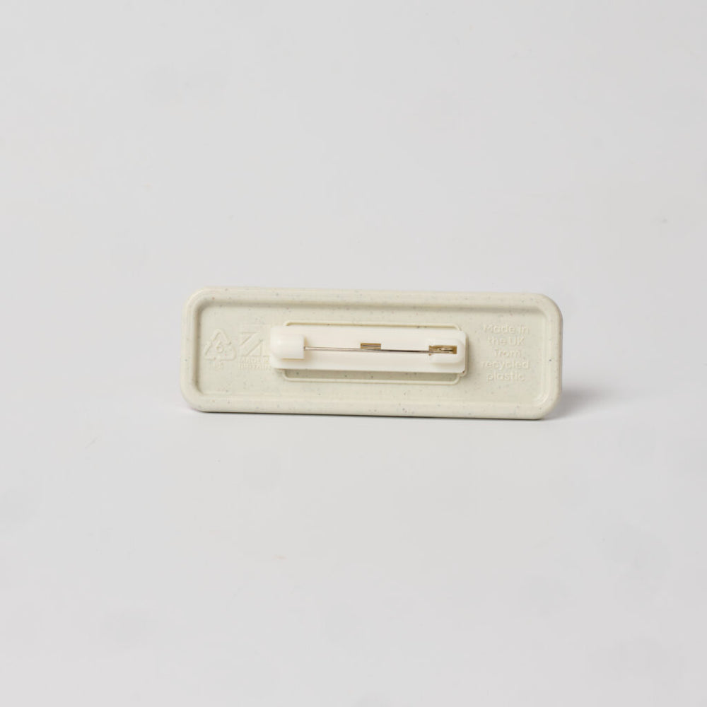 Essential Name Badge - Slim Rectangle - Safety Pin