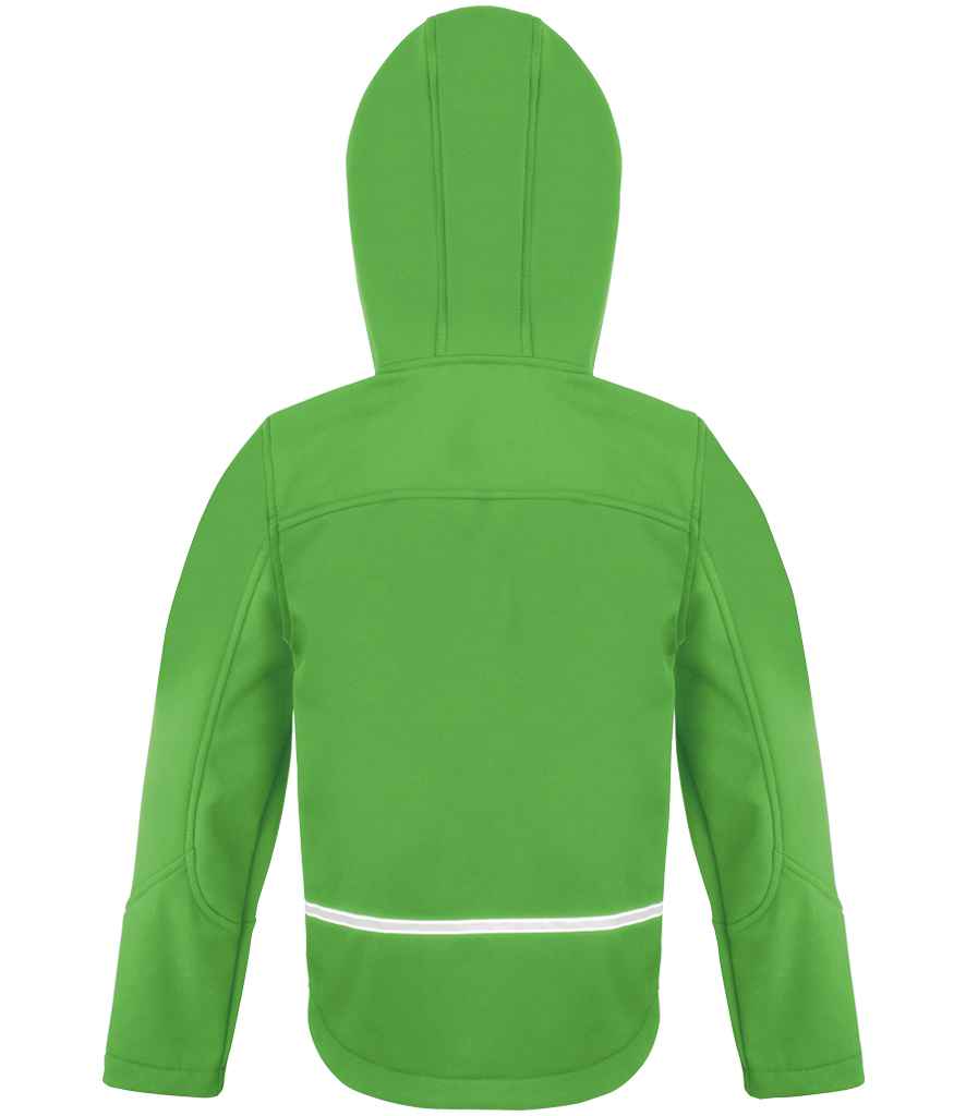 Result Core Kids TX Performance Hooded Soft Shell Jacket Vivid Green/Black