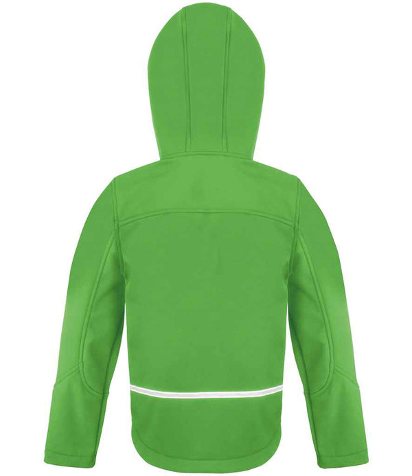 Result Core Kids TX Performance Hooded Soft Shell Jacket Vivid Green/Black