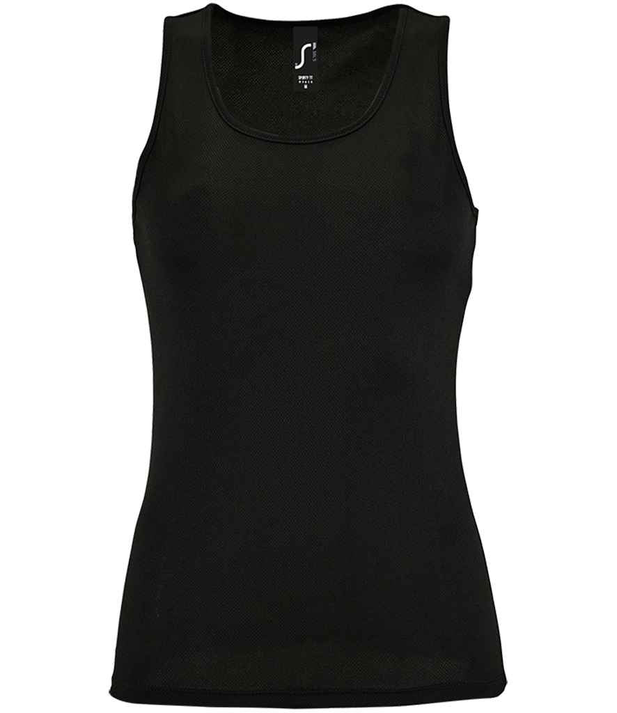 SOL'S Ladies Sporty Performance Tank Top Black