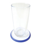 Disk Coaster Round White plastic coaster with trim