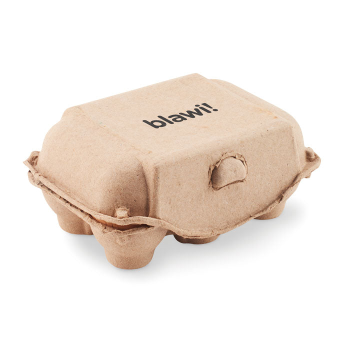 Branded 6 chalk eggs in box