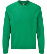 Fruit of the Loom Classic Raglan Sweatshirt Heather Green