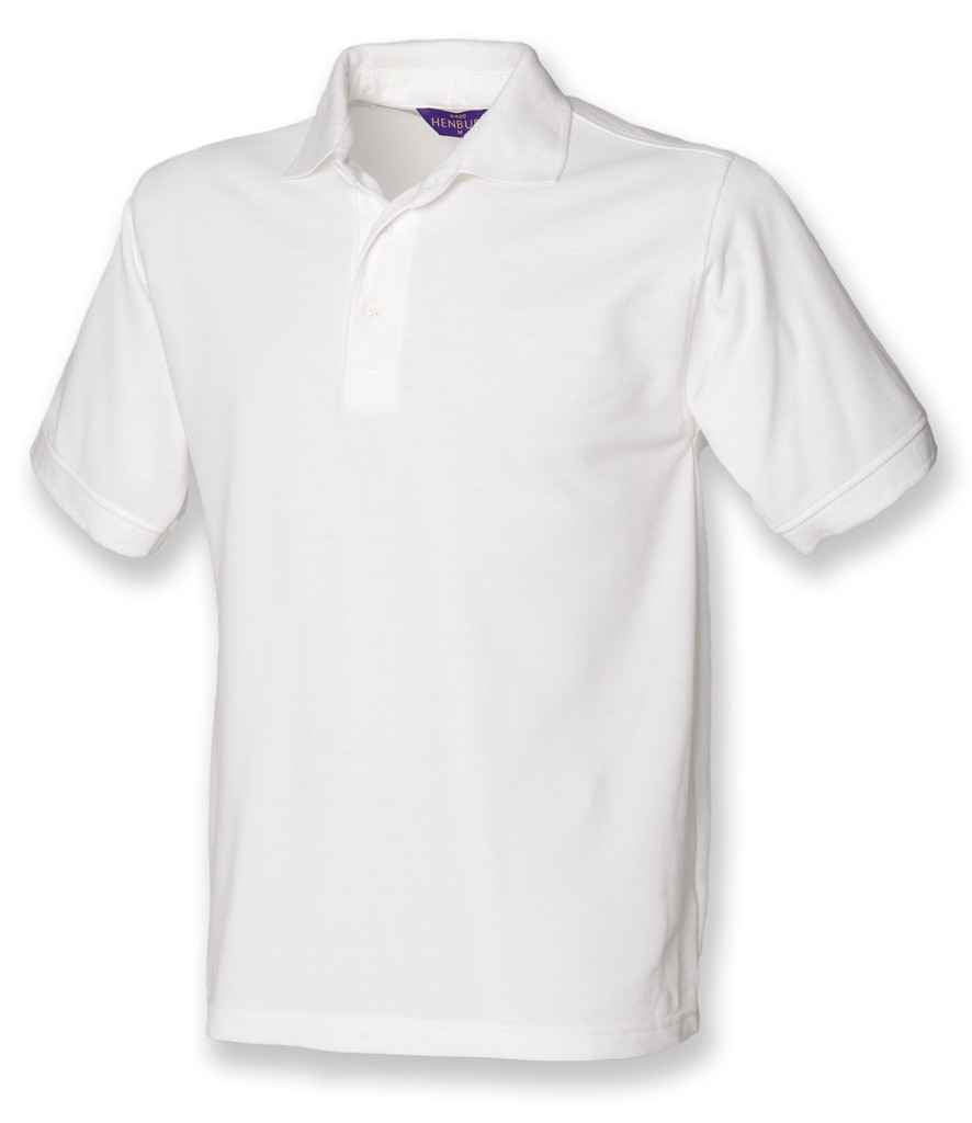 Henbury Heavy Poly/Cotton Piqué Polo Shirt White