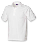 Henbury Heavy Poly/Cotton Piqué Polo Shirt White