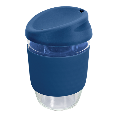 Branded Glass Coffee Cup with Silicone Band - Kiato Cup