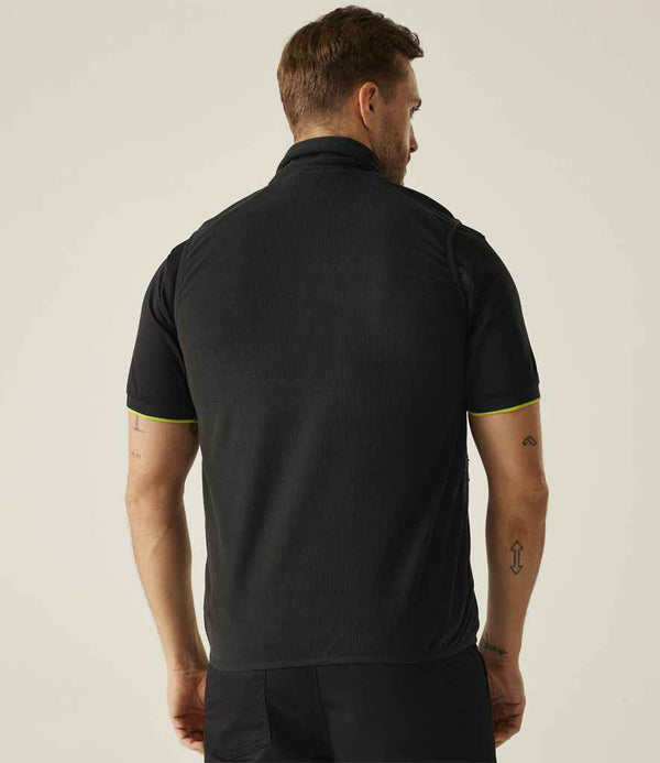 Regatta Navigate Fleece Bodywarmer Black/Lime Green
