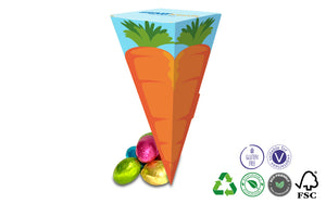 Easter Carrot Cone with Candy Coated Eggs