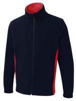 Branded Two Tone Full Zip Fleece Jacket