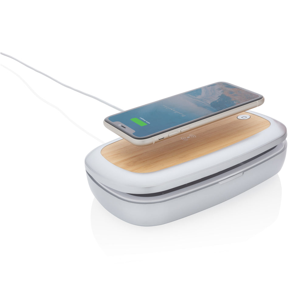 Branded Rena UV-C steriliser box with 5W wireless charger