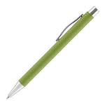 Branded TRAVIS SOFT FEEL ball pen with chrome trim
