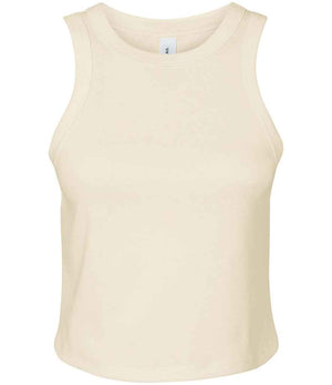 Bella Ladies Micro Rib Racer Tank Top Solid Natural Blend