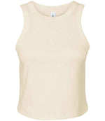 Bella Ladies Micro Rib Racer Tank Top Solid Natural Blend