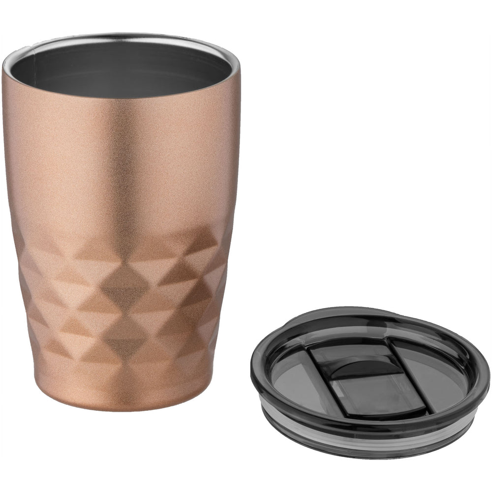 Branded Geo 350 ml copper vacuum insulated tumbler