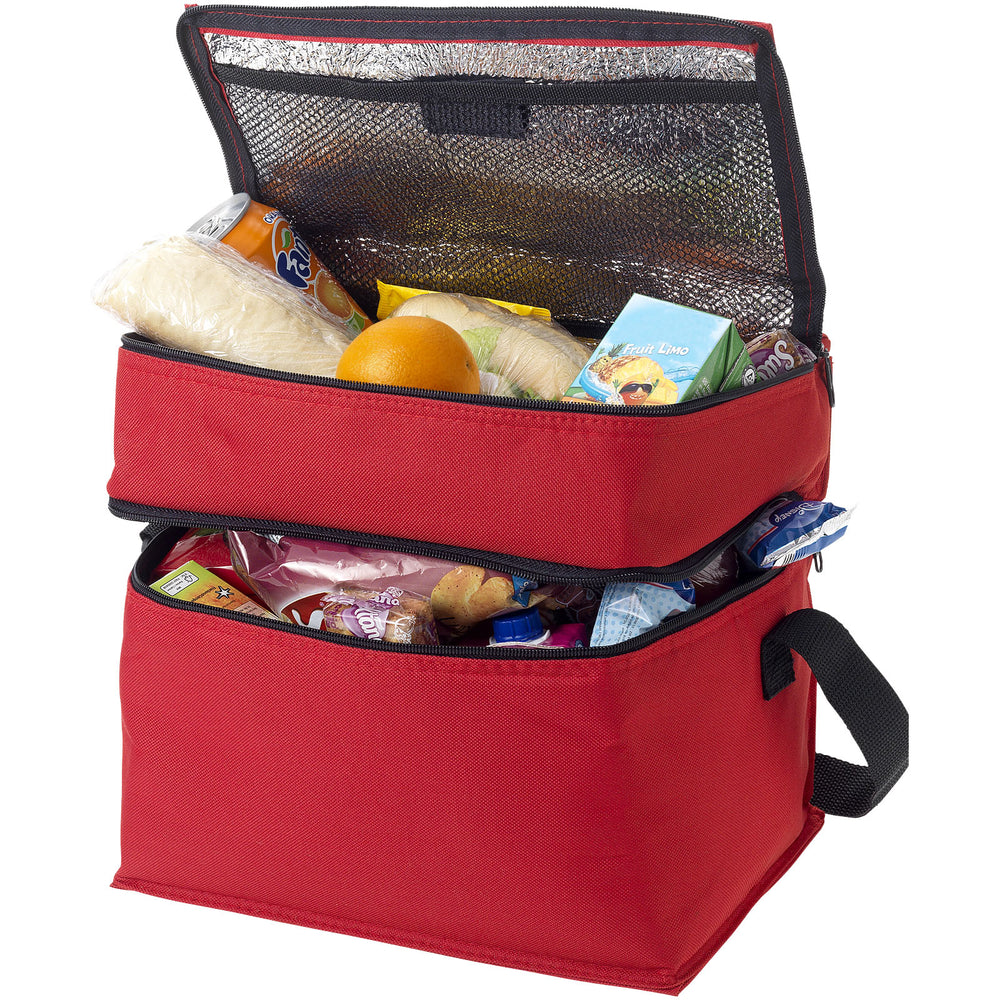 Branded Oslo 2-zippered compartments cooler bag 13L