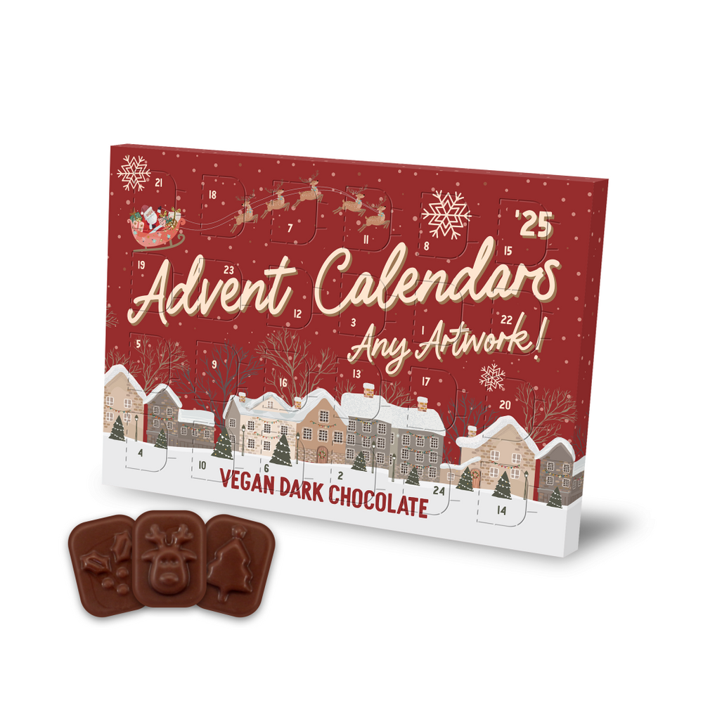 Advent Calendars, Mini Advent Calendar, Vegan Dark Chocolate, 71% Cocoa Bespoke