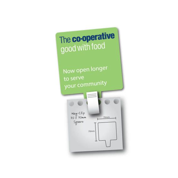 Square Shaped Magnets with attached Clip