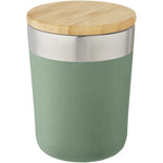 Branded Lagan 300 ml copper vacuum insulated stainless steel tumbler with bamboo lid