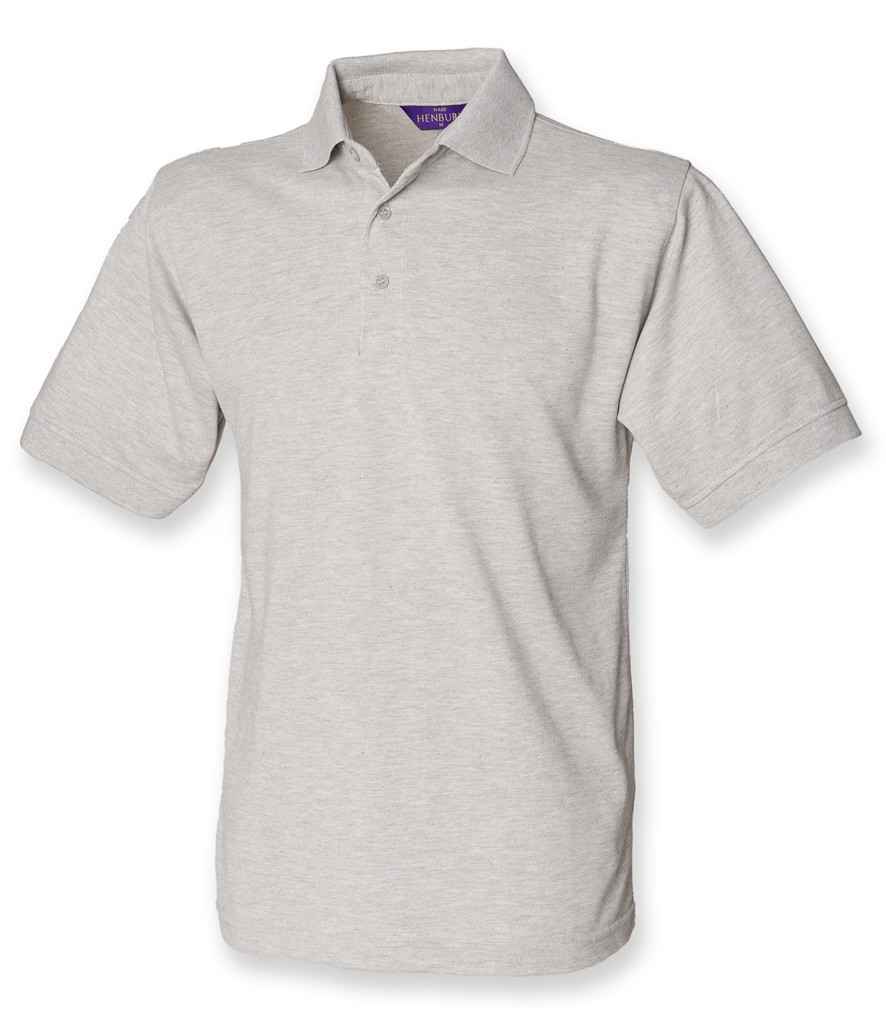 Henbury Heavy Poly/Cotton Piqué Polo Shirt Heather Grey