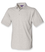 Henbury Heavy Poly/Cotton Piqué Polo Shirt Heather Grey
